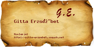 Gitta Erzsébet névjegykártya
