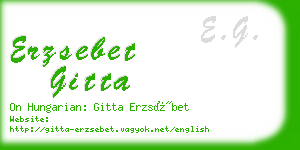 erzsebet gitta business card